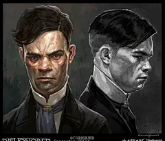 #绘画参考#  法国画师Cedric Peyravernay的画作，硬朗的笔触感，人物性格腔调感十足。系统学习#CG绘画# CG插画基础VIP班：O网页链接 ​​​​