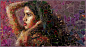 Aphrodites : A series of digital mosaics on canvas dedicated to the goddesses of beauty.