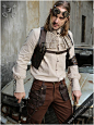 SPM033 Steampunk Men's harness-vest. Made by RQ-BL | Fantasmagoria.shop - retail & wholesale Gothic clothes and accessories : Men's Steampunk style dark brown harness-vest SPM033 by RQ-BL