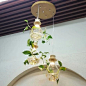 直销现代餐厅吊灯创意吧台玻璃水养培植物吊灯艺术酒吧吊灯个性灯