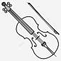 大提琴弓古典音乐图标 免费下载 页面网页 平面电商 创意素材