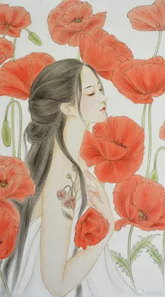 #古风绘画##古风##古风插画##古风美图# 这组工笔画真的很细腻，大家可以好好看看，仔细品味下各处细节
来自插画师ruby可可的作品~ ​​​​