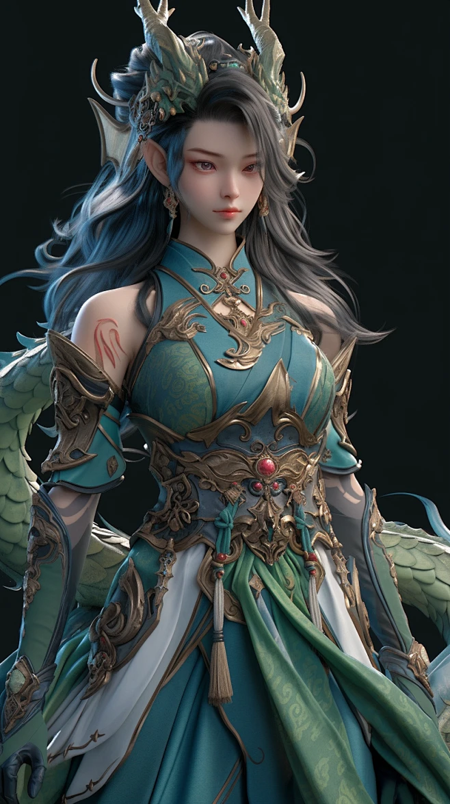 AI国风女将军战士插画素材 人物盔甲服装设计参考 游戏原画角色-淘宝网-花瓣网