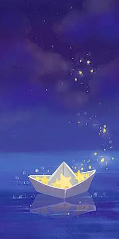 其中包括图片：星星紙船夢幻天空幻想手機壁紙背景圖
