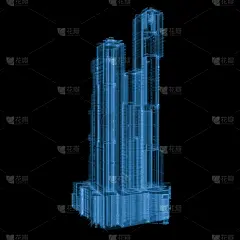 黑色背景,建筑业,x光片,分离着色,无人,现代,商业金融和工业,三维图形,技术,无形的_4661919484