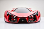 Ferrari F80 : Ferrari F80-Street Legal F1 Concept-Stealth Fighter Inspired-Unique Buyer Personality-F1 Seating Position 2-Occupant offset semi-tandem-Air is channelled through the vehicle to lower frontal area