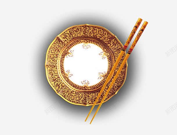 金色中国风餐具 页面网页 平面电商 创意...
