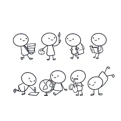 (源站可下源文件)手绘火柴人合集/Hand drawn stickman collection
