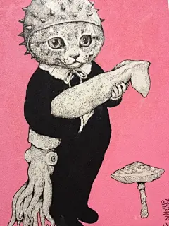 Higuchiyuuko的图纸和照片日记~猫咪 ▎艺术 ▎手绘 ▎插画 BY━Yuko Higuchi 