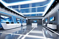 智能技术现代科技展厅摄影图