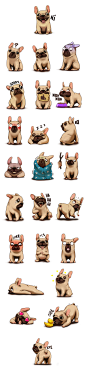 Loopa, the french bulldog sticker : Project made for Stickzilla