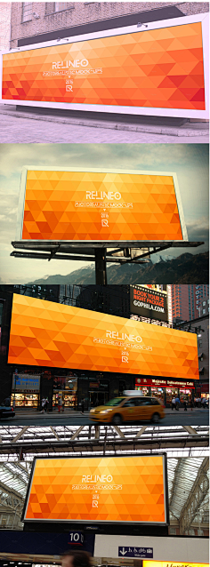 商业/金融花瓣美素采集到131211橙色的户外广告牌设计模板矢量图www