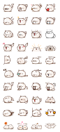 Sticker of a round and pretty cat – LINE Stickers | LINE STORE