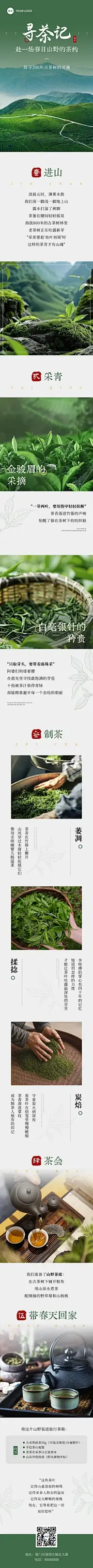 茶叶产品介绍实景排版微信公众号文章长图aigc