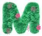 3D立体毛茸字母数字-M
