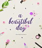 韩式春季化妆品彩妆海报模板Korean spring cosmetics poster template#tiw036a39519
