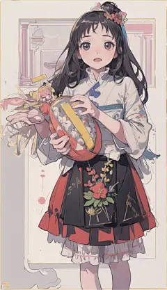 数字艺术创意漫画风女孩插画-众图网