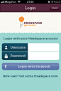 Headspace UI 登录注册 (Login & Register)