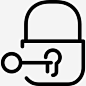 挂锁图标 https://88ICON.com 钥匙 锁 安全 挂锁 安全系统