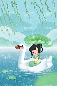 雨水节气  - 源文件下载【酷图网】设计,立春,节日节气,柳树,雨水节气,海报,春天,雨水,树叶,下雨,树木,广告设计