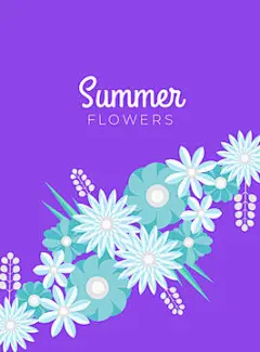 图源免费EPS |带有平静渐变颜色的新鲜花卉夏季背景。带有花卉剪纸风格的社交媒体帖子模板。可用于时尚广告、化妆品、品牌推广、贺卡