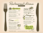 餐厅餐垫菜单设计模板布局 - Originoo锐景创意 图片详情