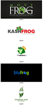 以青蛙为元素的Logo设计(3) - l... - 无视雀念念采集到标志Logo - 花瓣