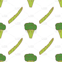 西兰花,芦笋,四方连续纹样,可爱的,农业,蔬菜,华丽的,食品,熟的,烹调
