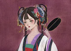 画一个长角的小神仙_九辞临川__插画师作品_涂鸦王国gracg.com