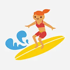 冲浪女孩免抠素材 平面电商 创意素材 png素材