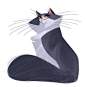 Милая серия иллюстраций Сытые коты: 