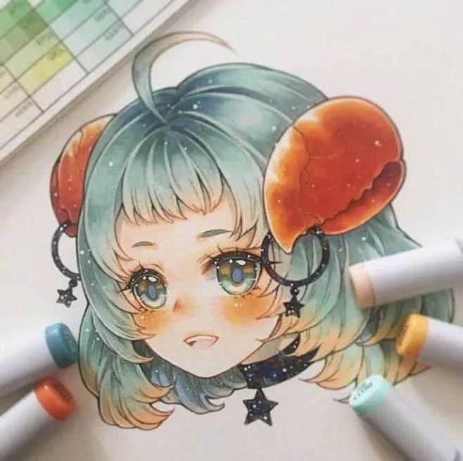 插画系列星座马克笔