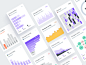 Figma Charts UI kit - Dashboard graphs templates template android ios charts chart bar cards dashboard mobile web design system templates material ui kit design ui app figma