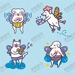 可爱小精灵手绘插画元素 【酷图网】可爱小精灵,手绘插画元素,卡通插画,卡通贴纸,水彩元素,水彩插画,插画元素,手绘插画,插画设计,矢量元素,元素设计