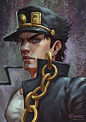 jojo 承太郎, c home : 学习蟹大大画一张承太郎