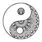 曼陀罗阴阳八卦矢量图素材