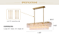 gold rectangle chandelier for dining room