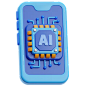 Ai Smartphone  3D Icon