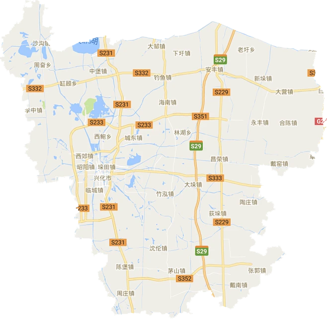 兴化市高清电子地图-花瓣网