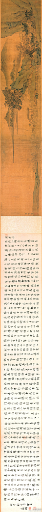 【 明 文徵明 《琵琶行图》 】卷，绢本设色，29.2×153.6cm，台北故宫藏。