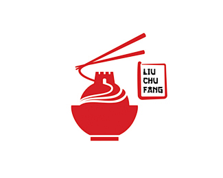 Liu厨房中餐店 中餐店 面馆 中国风 长城 面条 碗筷 餐饮 商标设计 图标 图形 标志 logo 国外 外国 国内 品牌 设计 创意 欣赏