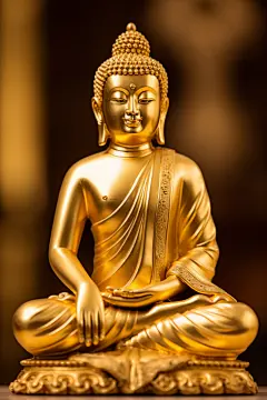 明净琉璃的佛殿前的大佛像摄影图片