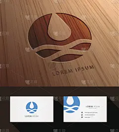 带有通用图标标识的矢量名片模板