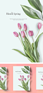鲜花植物 绿色叶子 装饰PSD素材_平面素材_乐分享-设计共享素材平台 www.lfx20.com