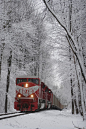 Snow Train, Terre Haute, Indiana photo via maz (I feel like this is the closest I could get to the Hogwarts train!)