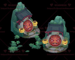 游戏美术素材 国风玄幻卡通Q角色人物场景怪物3D模型 3dmax源文件-淘宝网