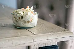 凉拌卷心菜,小的,,侧面视角,树林,桌子,留白,传统,南方食品,清新