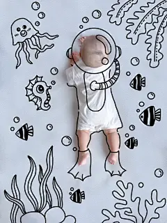 创意宝宝照丨手绘宝宝百日照丨附教程 - 小红书