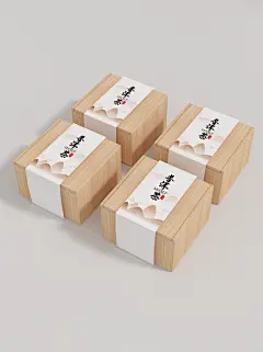 木盒精致茶叶礼盒包装样机