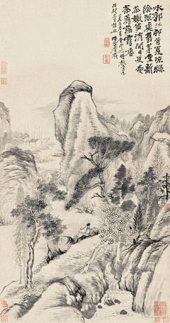 草堂话旧（采集到国画（清。石涛）一